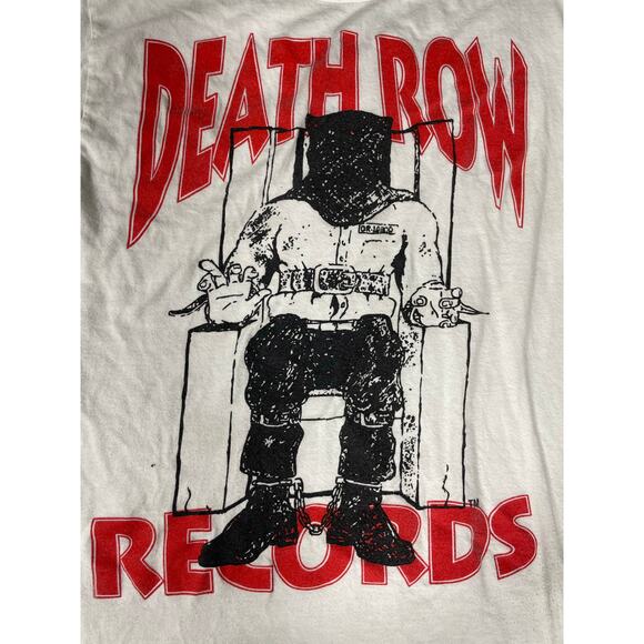 Death Row Records Graphic Tee White Shirt Size S - Picture 5 of 6